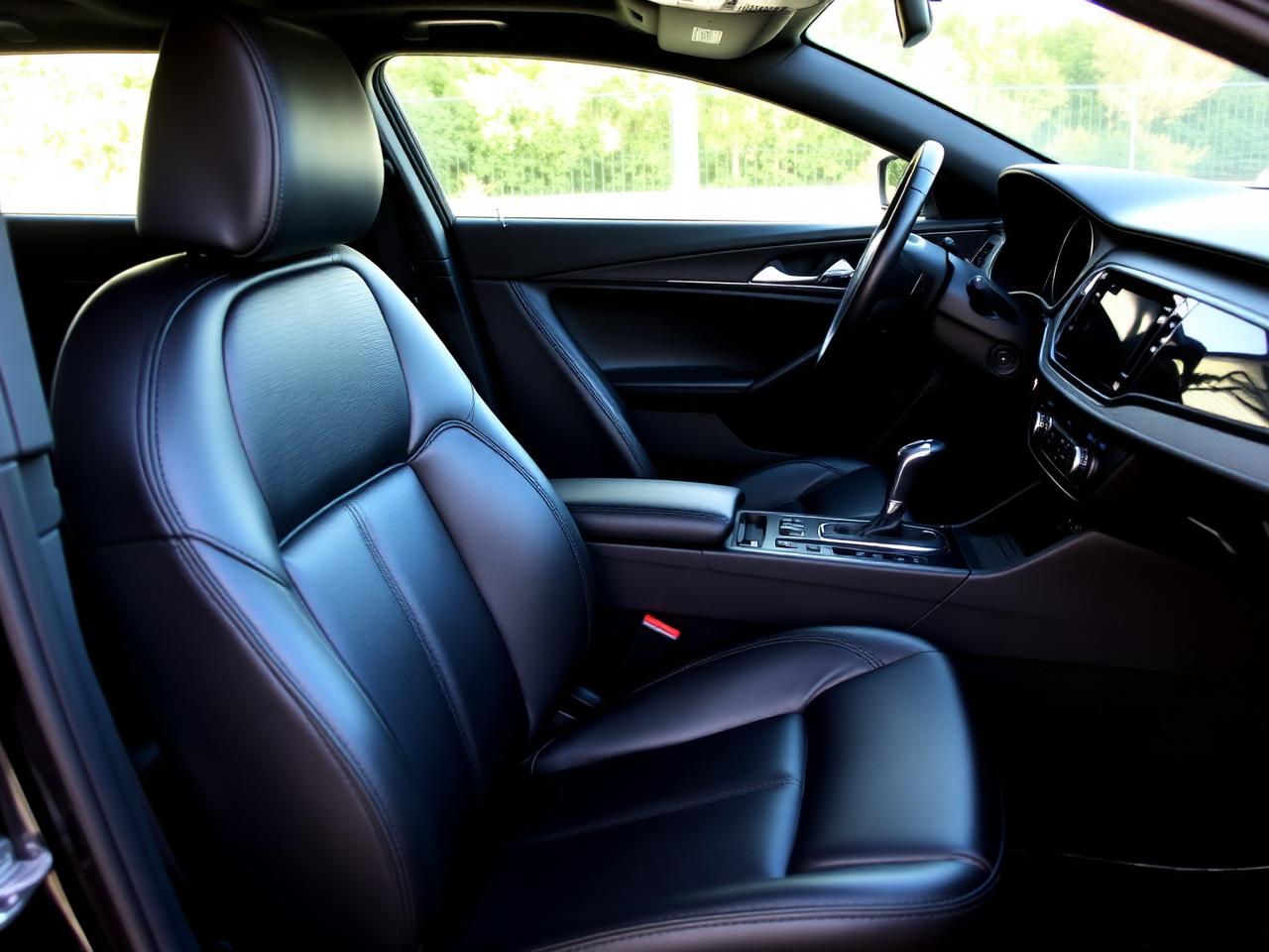 Detailed leather interior